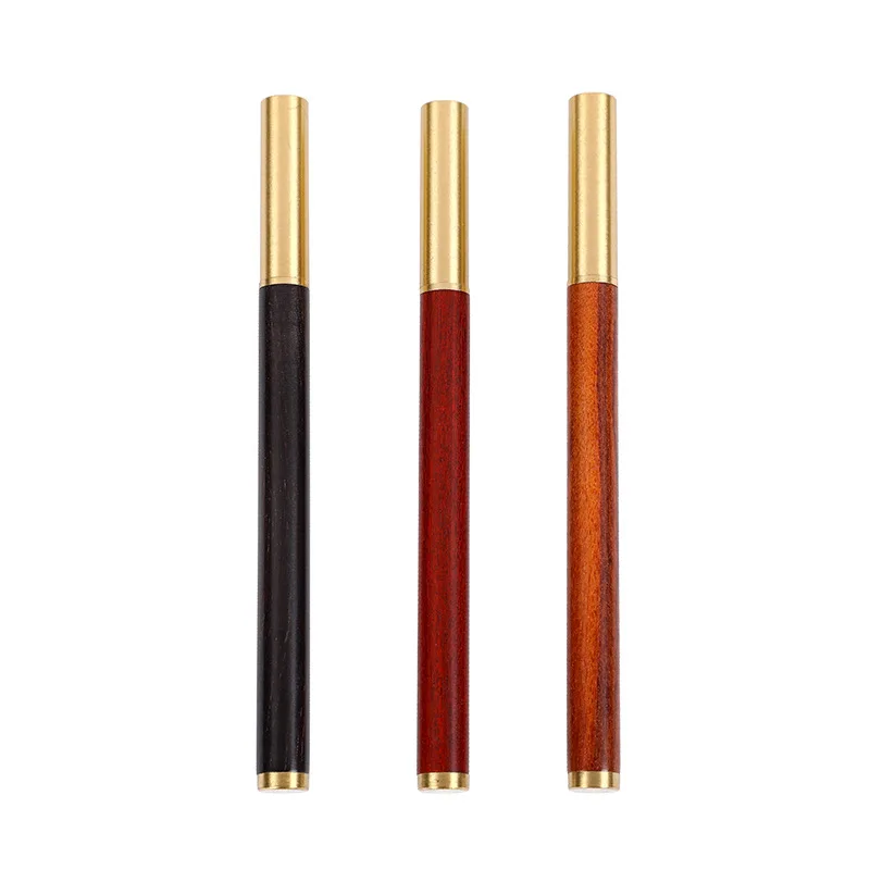 High Quality 3 Color Wooden Fountain Pen Walnut Wood Ink Pens tip Nib 0.38MM Stationery Office Supplies