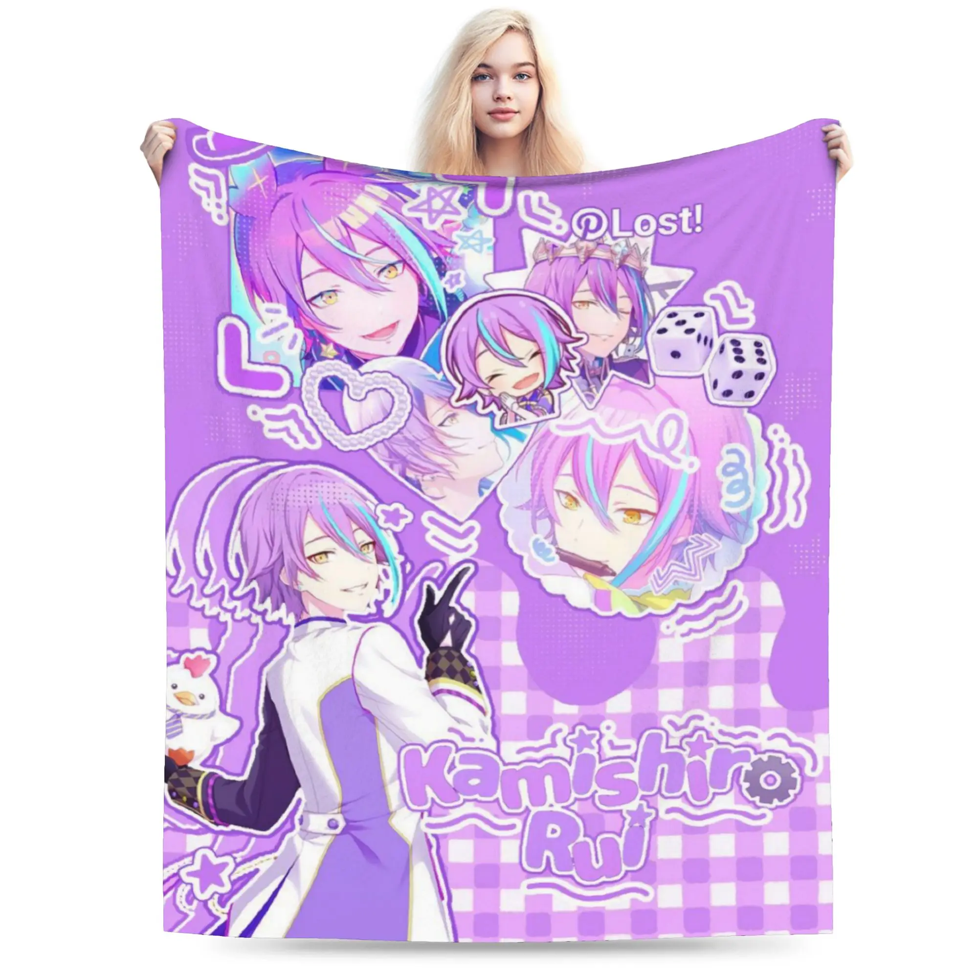 Rui Kamishiro Blanket Multi-size Super Soft and Warm  Throw Blankets for Sofa Couch and Bed