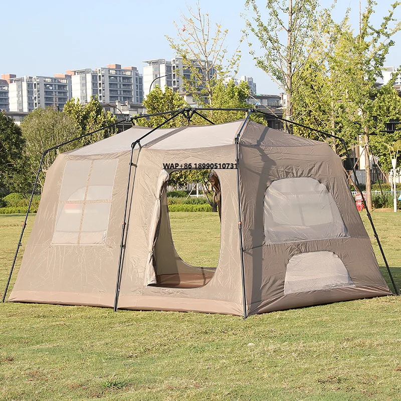 

Outdoor Camping Tent with Two Bedrooms and One Living Room Equipped with Automatic Sauna Tent Manufacturer