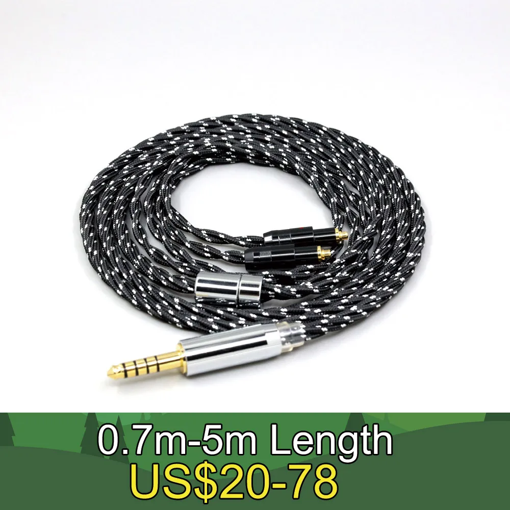 

OCC Mixed OFC Twisting Nylon Earphone Cable For Shure SRH1540 SRH1840 SRH1440 Headphone LN008718