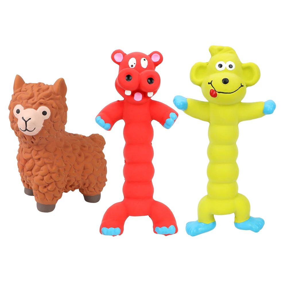 Creative Animal Shape Rubber Squeaky Sound Toy Dogs Cats Pets Supplies Dog Toys Pet Products Puppy Pet Play Chew Toys Cute