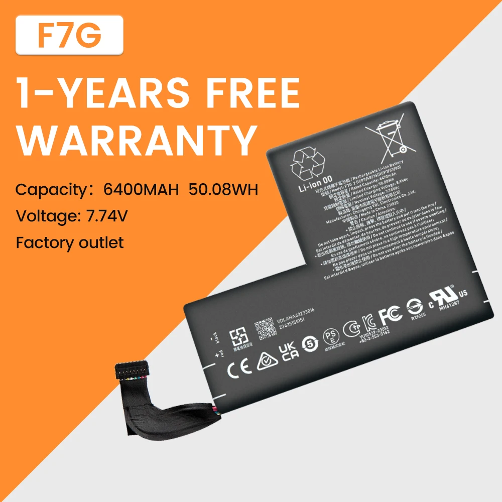 

F7G 6470mAh for OLED 8.8V 5313mAh Li-polymer Replacement Battery for CELL Steam Deck Handheld Gamepad Controller Rechargeable
