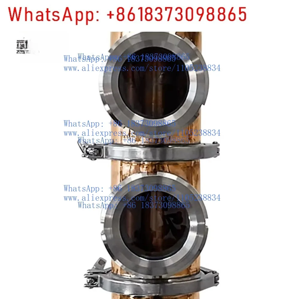 1PCS Shine Reflux Still 4inch  6inch Copper Distillation Column Bubble Plate With Procap