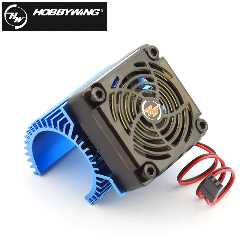 100% Original Hobbywing 1: 8 RC Car Motor Radiator + 5V Cooling Fan Assembly Suit for Hobbywing 4465 3665/3674 Motor