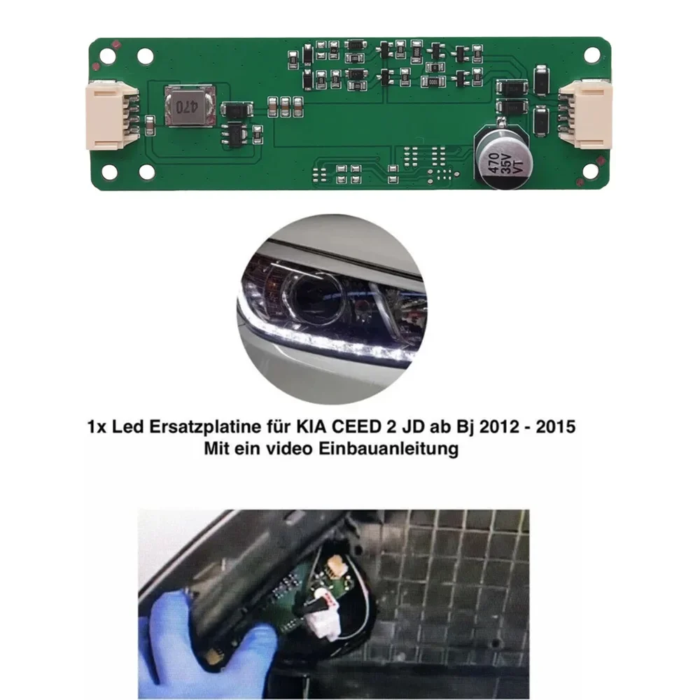 LED DRL Daytime Headlight Controller Board Module for Kia Ceed 2 JD 2012 2013 2014 2015 Car Replacement Accessories