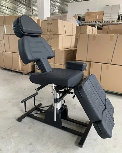 Single Split Leg Tattoo Couch Multifunctional Adjustable Tattoo Chair Facial Bed Hydraulic Lifting Tattoo Eyebrow Recliner