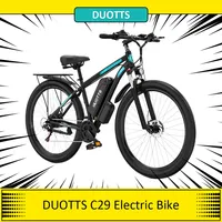 DUOTTS C29 Electric Bike 750W Mountain Bike 48V 15Ah Battery for 50km Range 50km/h Max Speed 21 Speed Gear Outdoor Fat Ebike