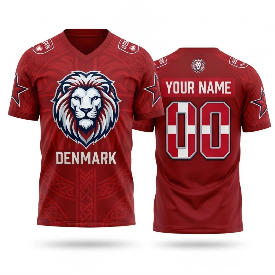 Denmark V Neck Jersey S to 6XL Personalized Name Number Soccer Fan Shirt Game Day Sports Gift — купить у AliExpress WW
