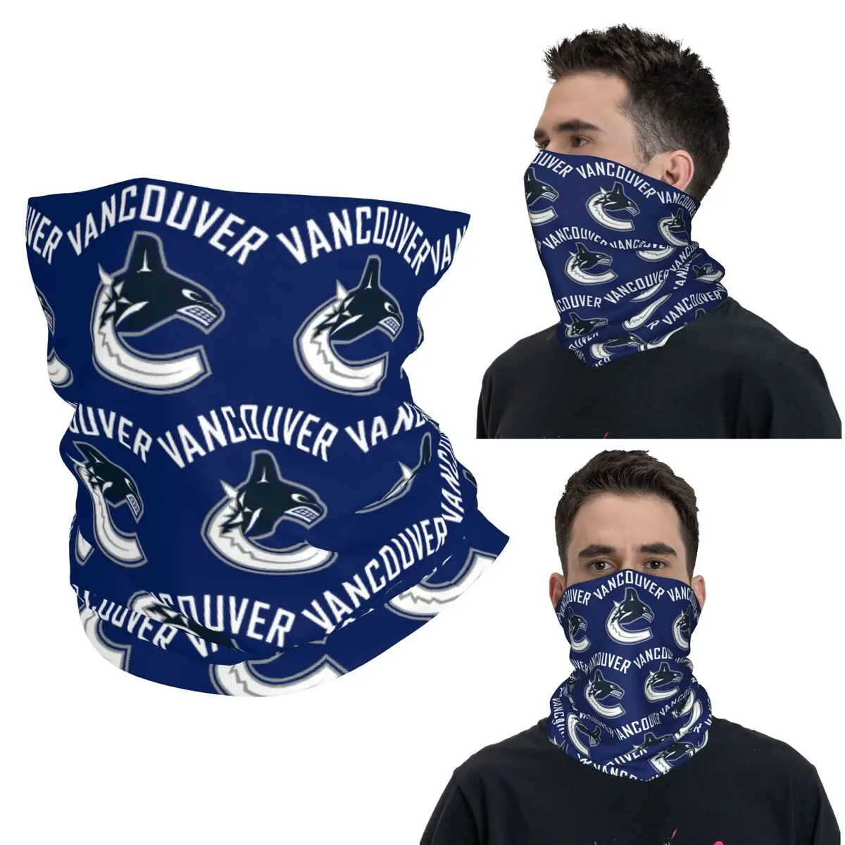 Vancouver Hockey Canucks - Pañuelo para el cuello con estampado de hockey, bufanda multifunción, diadema para senderismo y pesca