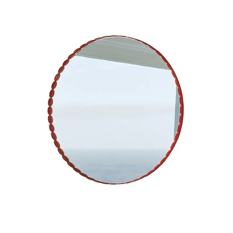 

Retro Nordic Decorative Mirrors Round Handicraft Vanity Large Decorative Mirrors Makeup Custom Miroir Mural Ayna Room Decor