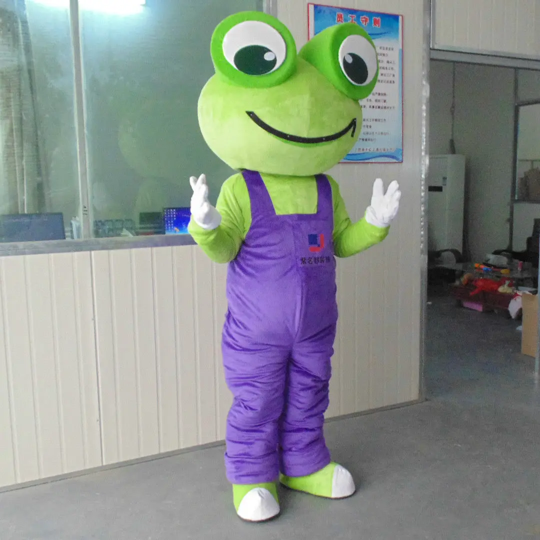 Costume de mascotte de dessin animé de paupières de grenouille drôle pour adultes, robe en peluche mignonne, mousse, Noël, Halloween, offre spéciale, nouveau