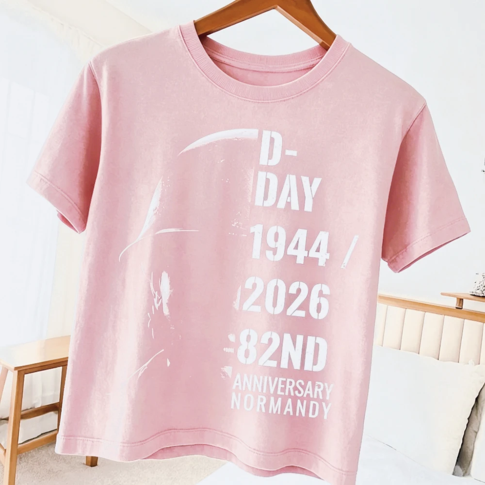 D-Day 82nd Anniversary Tshirt Normandy Veteran Remembrance Shirt Military History T-Shirt Men Crewneck Cotton Short Sleeve view 5