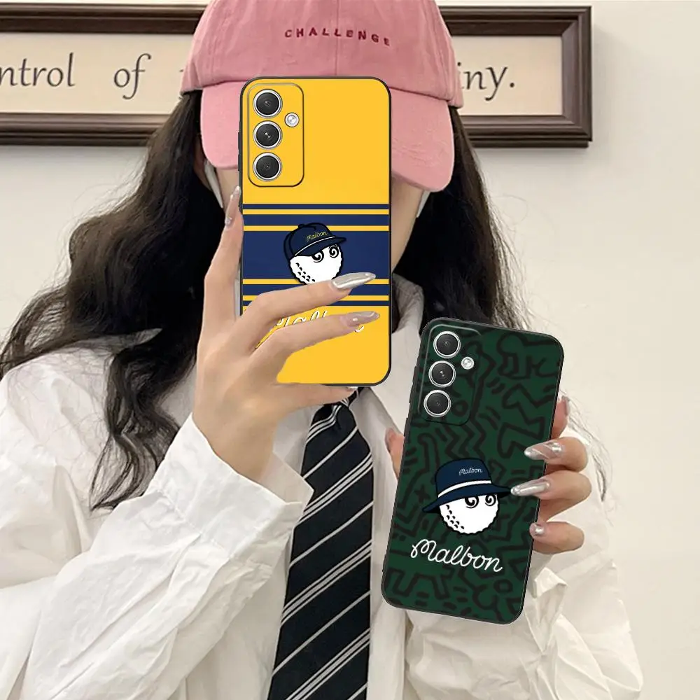 حافظة هاتف فاخرة D-Malbons-S لهاتف سامسونج جالاكسي S25 S24 S23 S22 S21 S20 نوت 20 Plus FE غطاء حماية فاخر فائق اللون