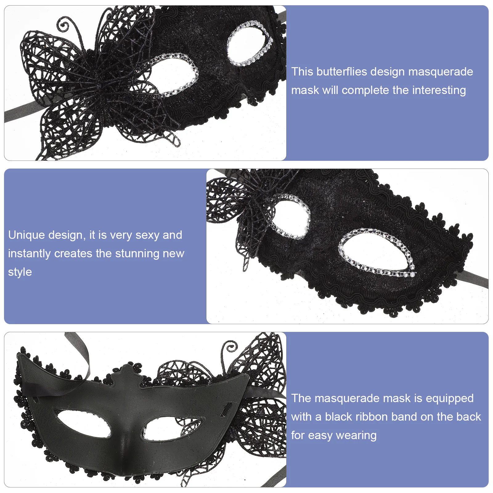 

The Mask Half Face Masquerade Party Washable Ladies Masks for Women Costume Halloween Miss