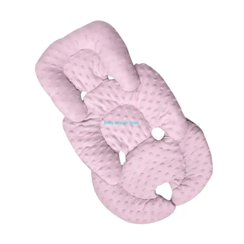 K92D تنفس عربة مقعد وسادة الأطفال حديثي الولادة عربات مقعد بطانة منقط دعم وسادة الطفل يدفع باليدين وسادة مزدوجة الوجهين