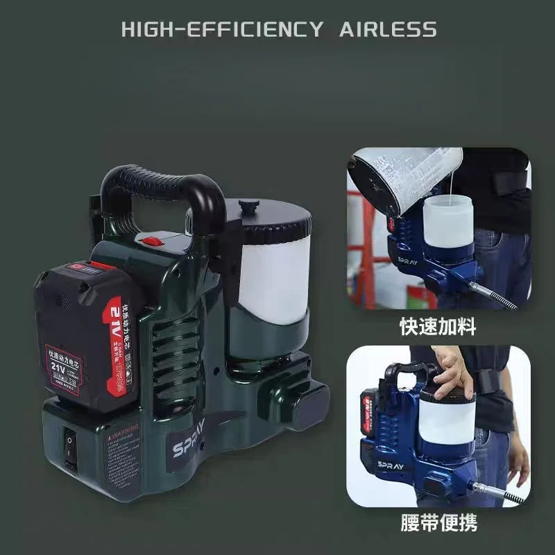 เครื่องพ่นสีแบบไร้อากาศ เครื่องพ่นสีไร้อากาศ ปืนพ่นสีสำหรับแบตเตอรี่ Makita เครื่องมือไฟฟ้า เครื่องพ่นสีไฟฟ้า
