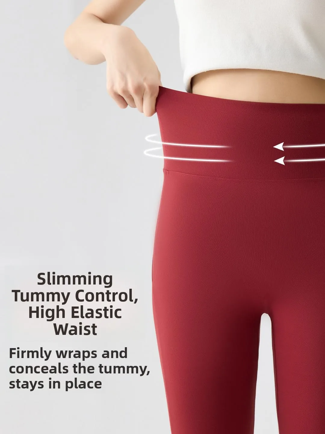 กางเกงโยคะทรงสลิมฟิตสำหรับฤดูร้อน เอวสูง กระชับหน้าท้อง ผ้าบาง สำหรับผู้หญิง ช่วยให้ดูผอมลง สีขาว ทรงขาบาน ขายาว