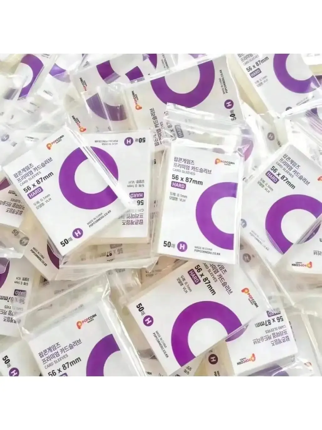 50 Stück/Packung Fotokarten-Schutzhüllen, Harte Kartenhüllen, Perfekter Doppelschichtiger Schutzfilm, Kawaii Koreanischer Popcorn-Kartenfilm