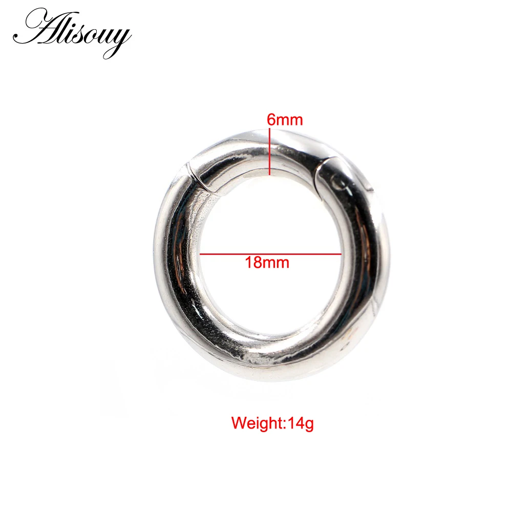 Alisouy 1PC Stainless Steel Round Circle Magnetic Ear Weights Heavy Expander Stretcher Plug Gauges Earring Body Piercing Jewelry