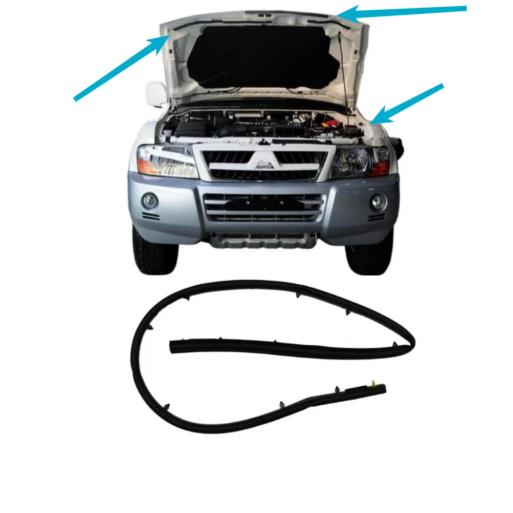 1 Pcs Petrol Hood Rubber Seal for Pajero V73 Bonnet Rubber Weather Strip for Montero Body Rubber for Shogun V70 V60 MR437091