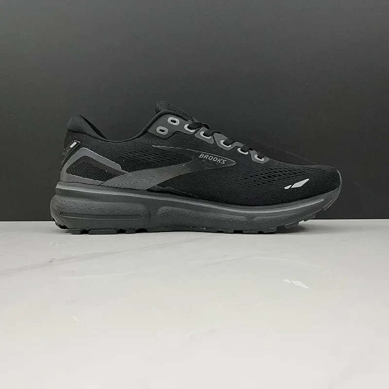 BROOKS Ghost 15 Black Ebony Running Shoes Women Men Long-Distance Road Sport Training Casual Sneakers