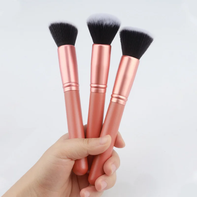 Fronteira única nova multifuncional plana fundação escova contorno escova blush escova de cerdas macias pó solto escova maquiagem