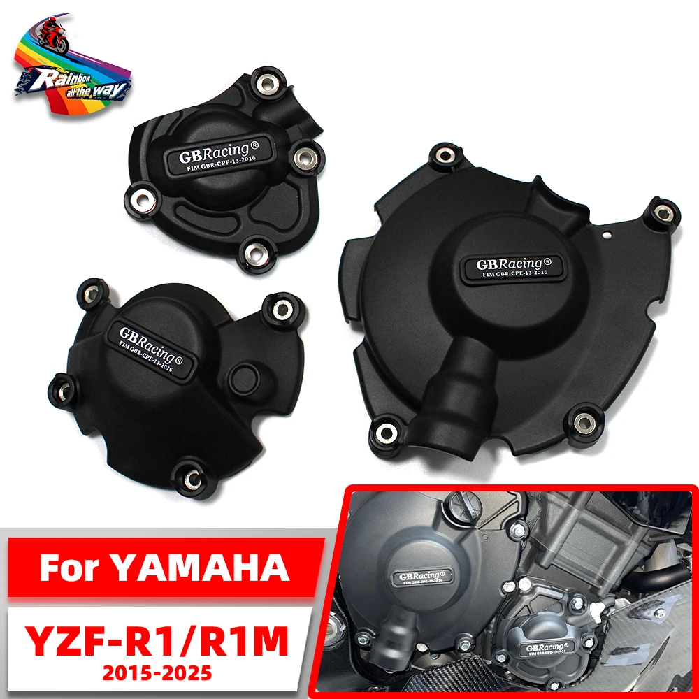 

Для R1 R1M R1S 2015 16 17 18 19 2020 2021 2022 2023 2024 Защита крышки двигателя мотоцикла для GB Racing Крышки двигателя