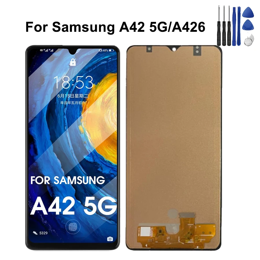 Super AMOLED For Samsung A42 5G Display A426B A426U LCD Display Touch Screen Digitizer Assembly