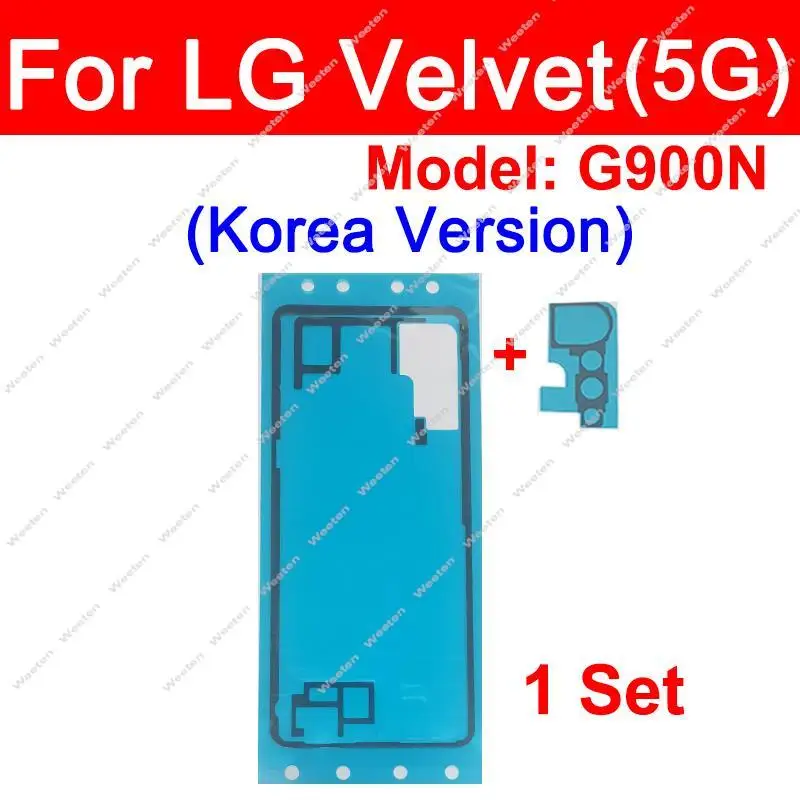 Back Battery Cover Adhesive Sticker For LG Velvet Wing 5G Rear Battery Door Housing Glue Tape Camera Frame Stickcer Repalcement