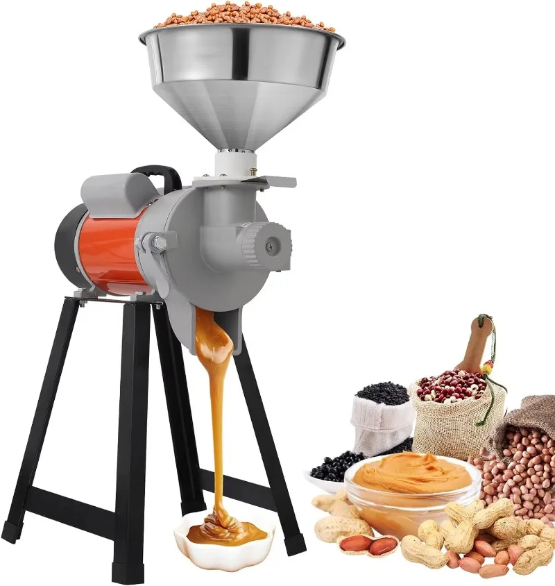Automatic Commercial Stainless Steel Soy Milk Peanut Butter Maker Nut Sesame Grinding Machine for Home Commercial Use