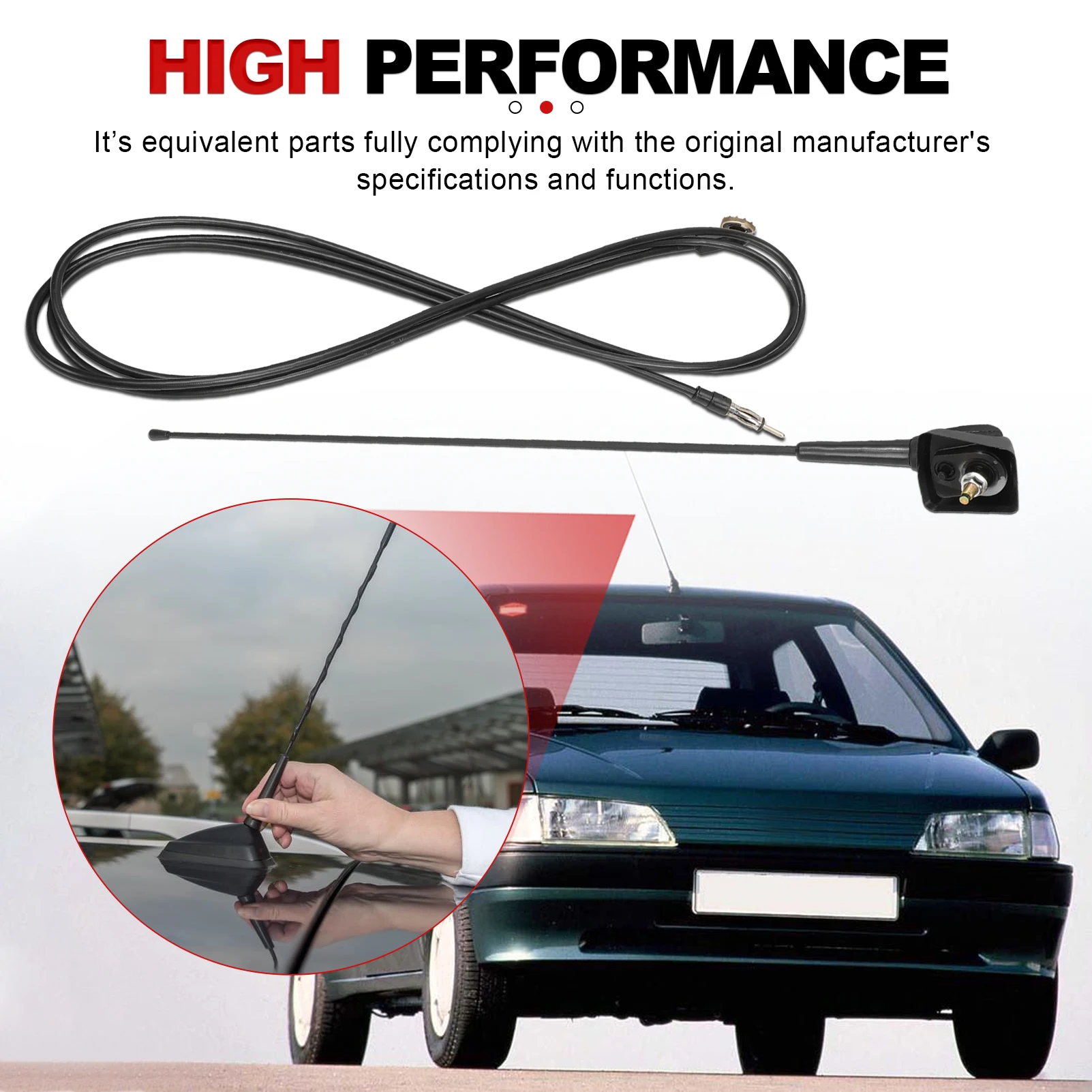 Antena de rádio para teto automotivo, amplificador de sinal fm/am para peugeot 106 205 206 306 307 309 405 406 806 807 parceiro especialista