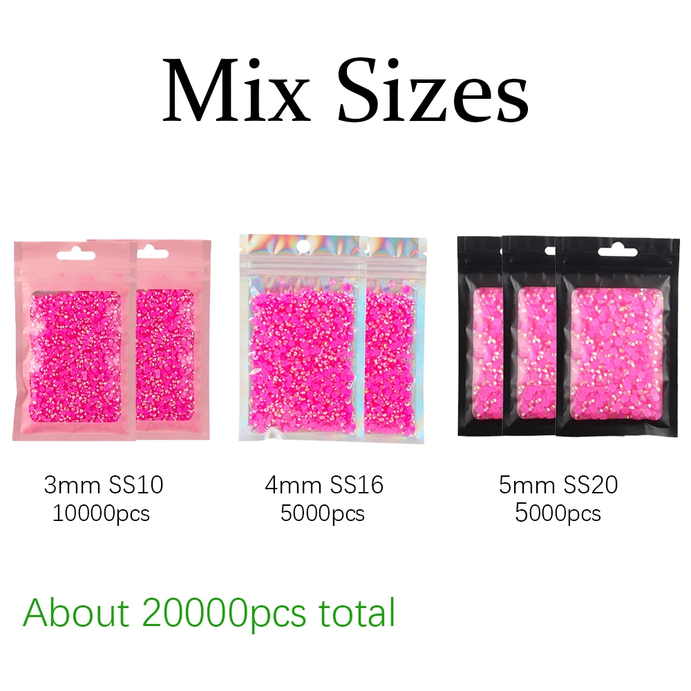 Wholesale Bulk Jelly AB Resin Rhinestones  Non Hotfix Rhinestone Craft Supplies Crystal for Bottles Mugs Tumbler