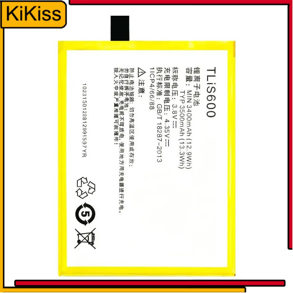 

For Tcl 3N I718M M2U M2L M2M Tlis600 Metal Version Good Low-Temperature Performance Mobile Phone Battery 3500Mah
