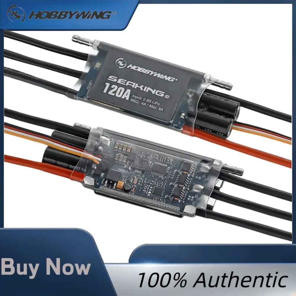 Hobbywing Seaking Pro 120A Sensorless Brushless ESC 2-6S Waterproof 6V/7.4V,4A BEC For ECO, Mono1/Other Competition Boats
