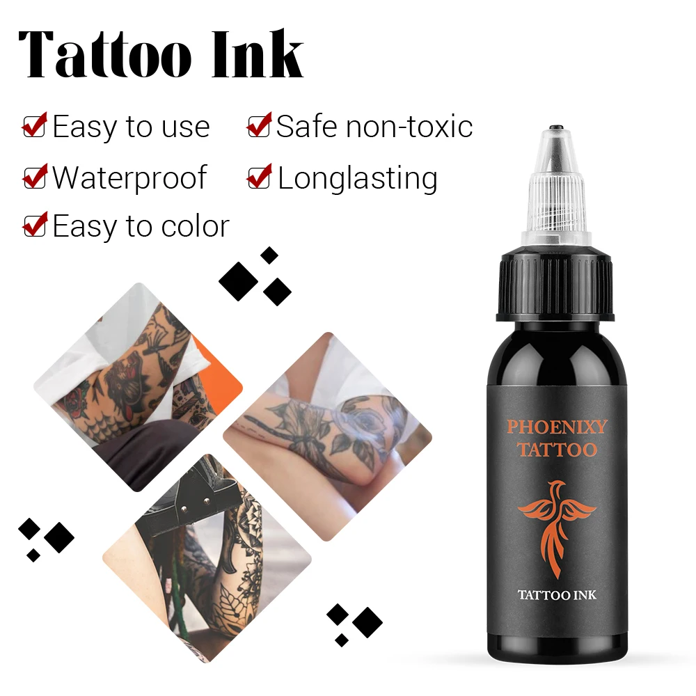 Professional Tattoo Inks 30ml/5ml Black White Red Colorful Tattoo Pigment for Permanent Makeup Tattoo Body Art Pigment Supplies