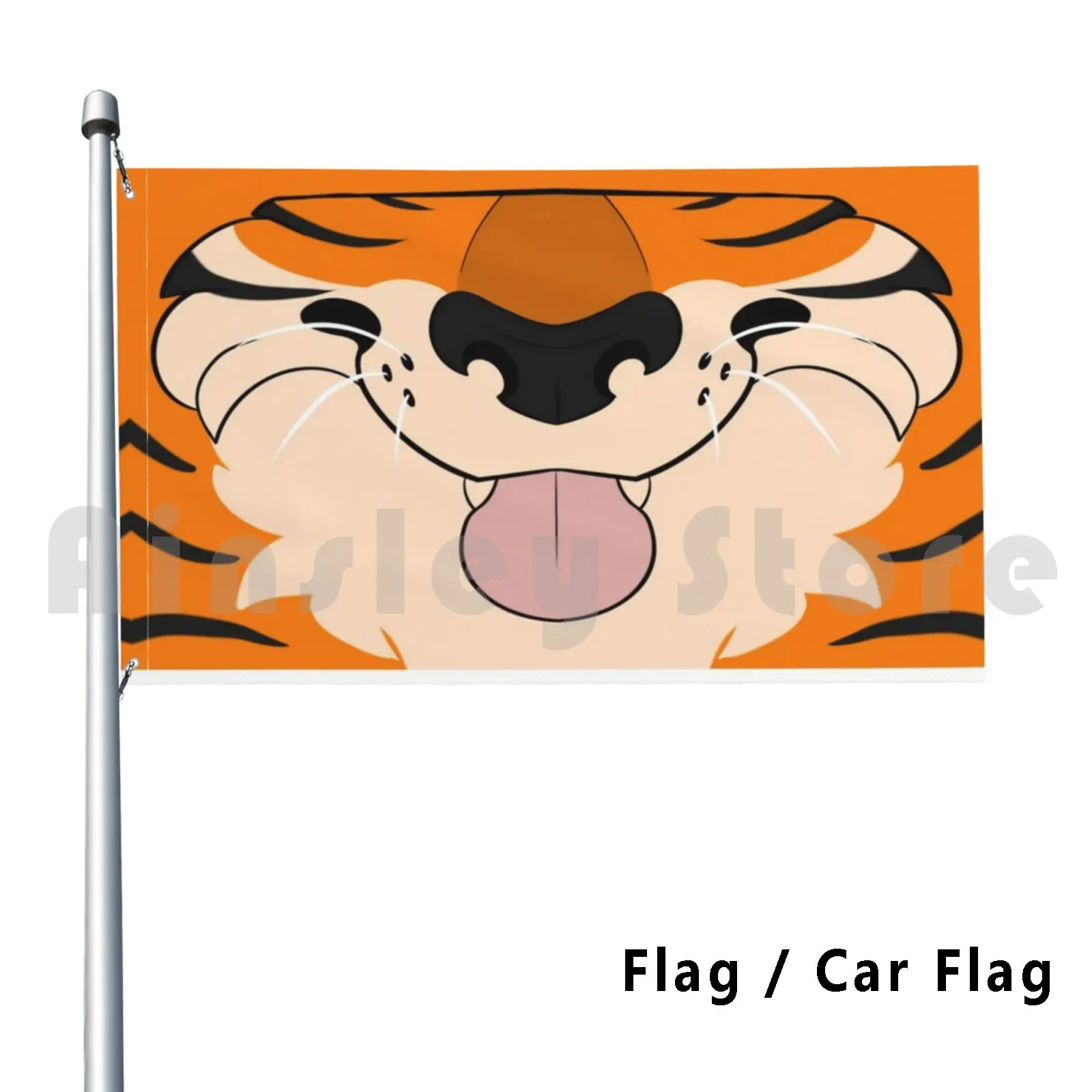 Tiger Muzzle Outdoor Decor Flag Car Flag Tiger Furry Cat Big Cat