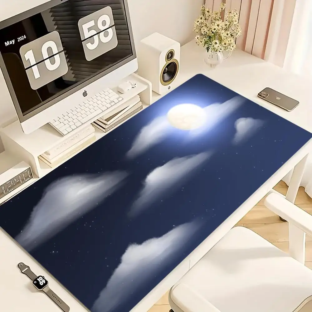 

Коврик для мыши с рисунком неба, большой размер, резиновая основа, противоскользящие аксессуары для ПК, настольные аксессуары, коврик для мыши для офиса и геймера, коврики для клавиатуры, декоративный коврик