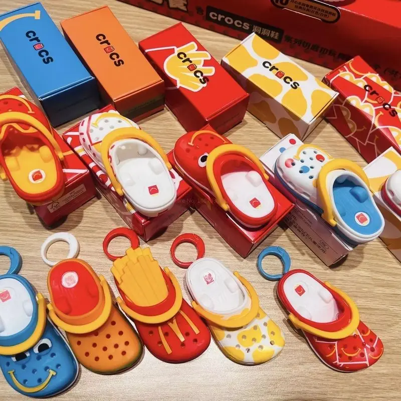 2024 Mc donald'S Mini Slipper Keychain Happy Meal Toys Figure Collectible Toy Desktop Decoration Kids Christmas Gifts