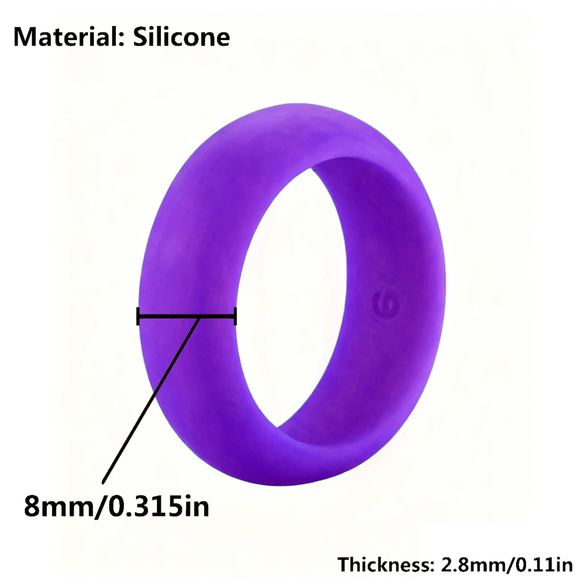 10 teile/satz Sport Silikon Ring Liebhaber Unisex Paare Hochzeit Gummibänder Hypoallergen Flexible Finger Ringe 8mm 10 Teile/satz – Detail 2