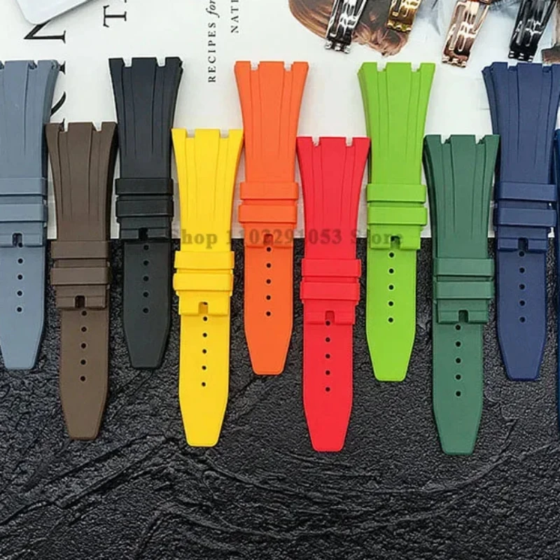 27mm Rubber Watch Strap for GA-2100 for AP Bracelet Waterproof Wrist Band Solid Butterfly Buckle Men Sport Watch Band