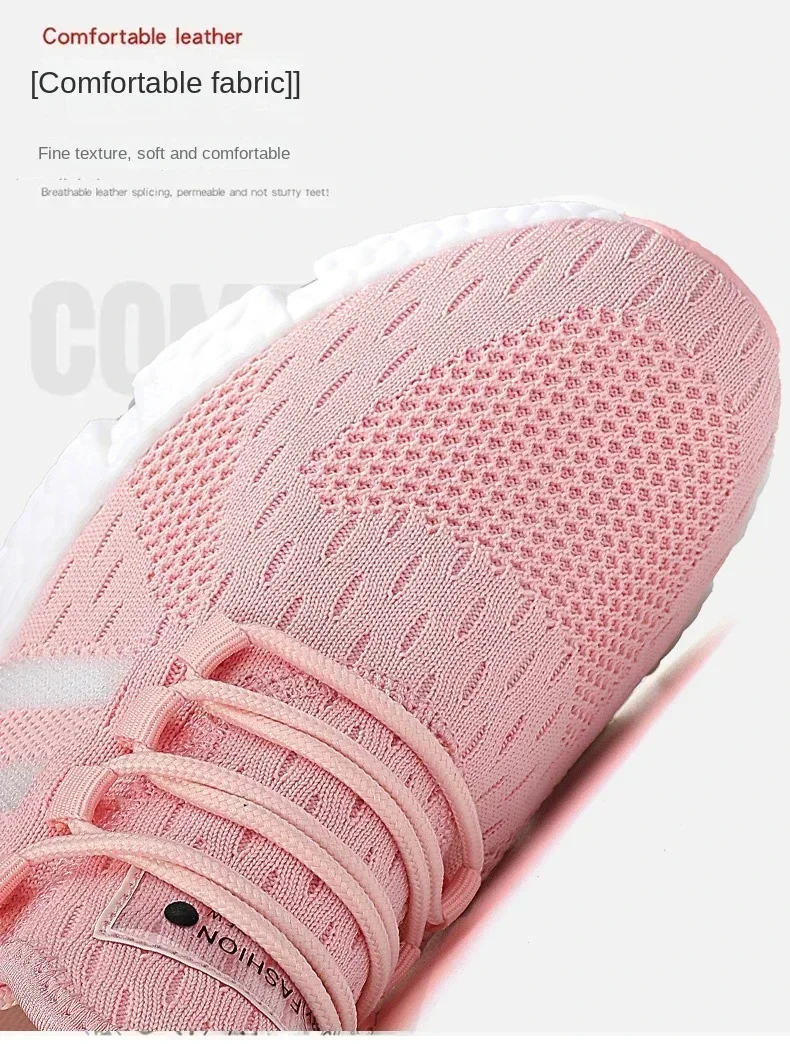 High Quality Men Shoes Popcorn Sole Fly Weave Sneakers Breathable Running Tennis Shoes Comfortable Casual Walking ShoeS Women