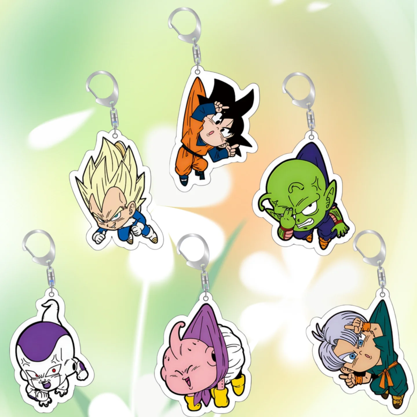 

Акриловый брелок с персонажами: Готен, Транкс, Гоку Супер Сайян Бог, Вегета Супер Сайян Блю. Аниме-коллекция, подарок.