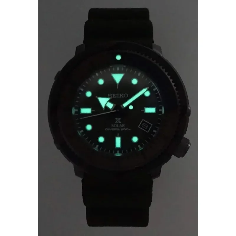New SEIKO Men\'s Watch PROSPEX Quartz Luminous Circular Dial Men\'s Watch Sport Can Diving Original Watch Silicone Strap SNE537