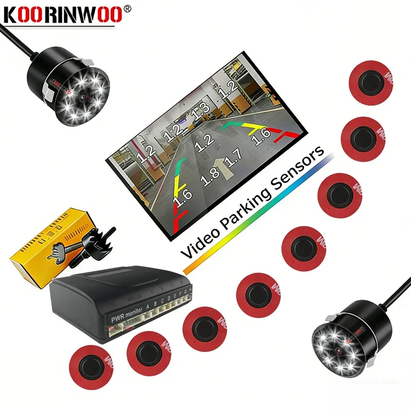 Car Parktronics Sensor Kit Front Reverse Radar Detector Vehicle Supplies Smart System Parking Accessories For Auto Android Radio