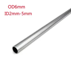 OD6mm 6061 Aluminum Tube Pipe Outer Diameter 6mm Inner Diameter 5mm 4mm 3mm 2.5mm 2mm Hollow Aluminum Pipe Alloy Aluminum Tube