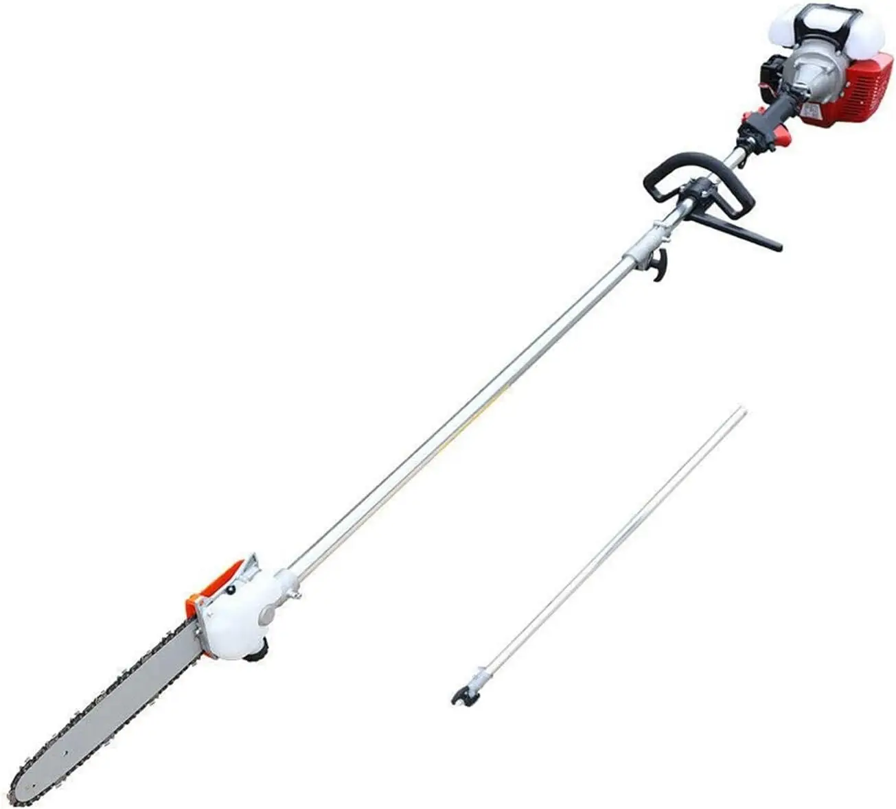 Pole Saw 16-FT Height Reachable Powerful Gas Pole Chainsaw 42.7CC 2-Cycle Cordless Extension Pole Saw with 11 inch Cutting Bar