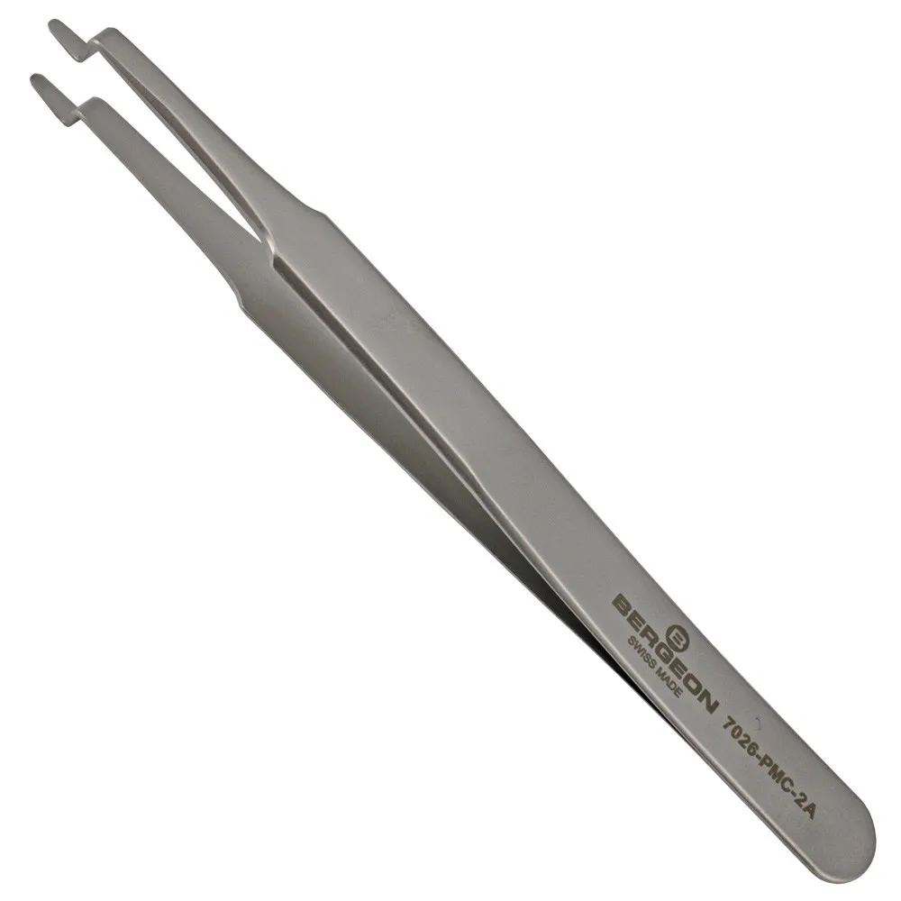 Bergeon 7026-PMC-2A Angled Tweezer Precision Tool for Fitting and Removing Chronograph Hand