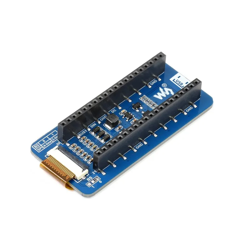 Waveshare Pico-ePaper-2.13-B、2.13インチ電子ペーパーEインクディスプレイモジュール（B）Raspberry Pi Pico用、250x122、赤/黒/白、SPI