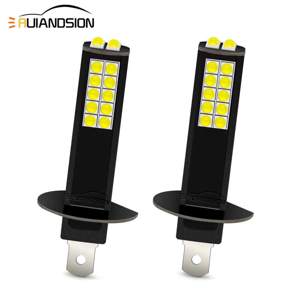 

RUIANDSION 3030 SMD 24 LED H1 6000K Car Lamp Fog Driving Light Headlight 9V 12V 24V Interior Turn Signals Bulb White 4W 1000LM