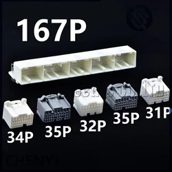 167 Pin PCB dayanağı başlık dik açı tel-to-board bağlayıcı ECU fiş 1612435-1 1123337-1 1123339-1 1123341-1 Toyota Honda için